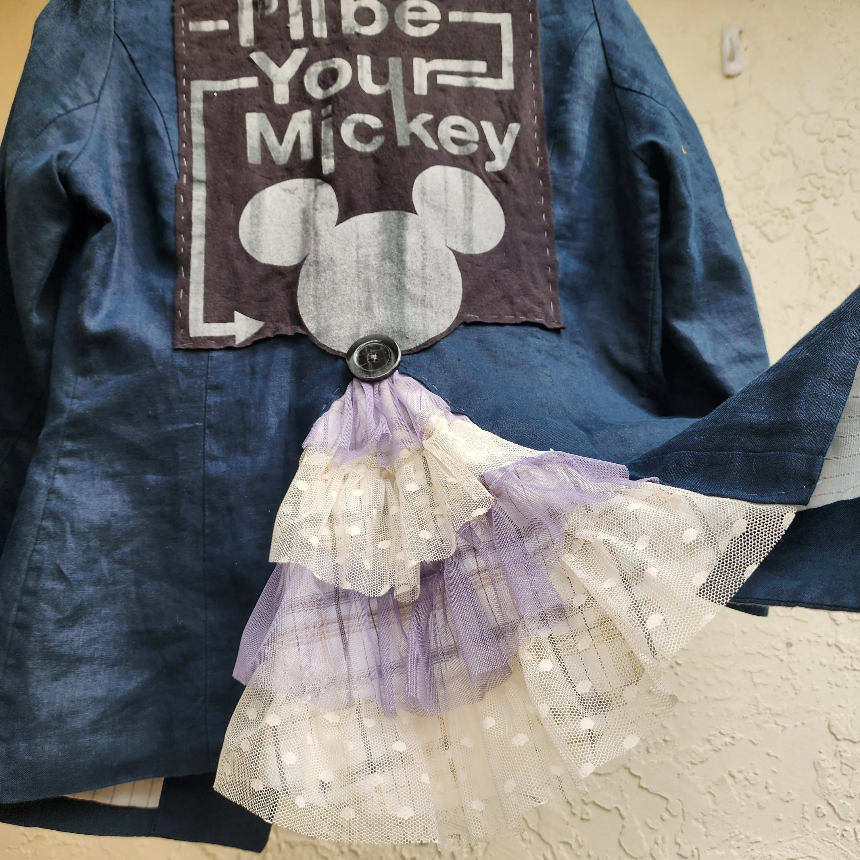 Bluebell Mickey / Designer Jacket Vintage Linen Jacket Up Boho Shabby Chic Jacket Repaired Boro Upcycled Jacket