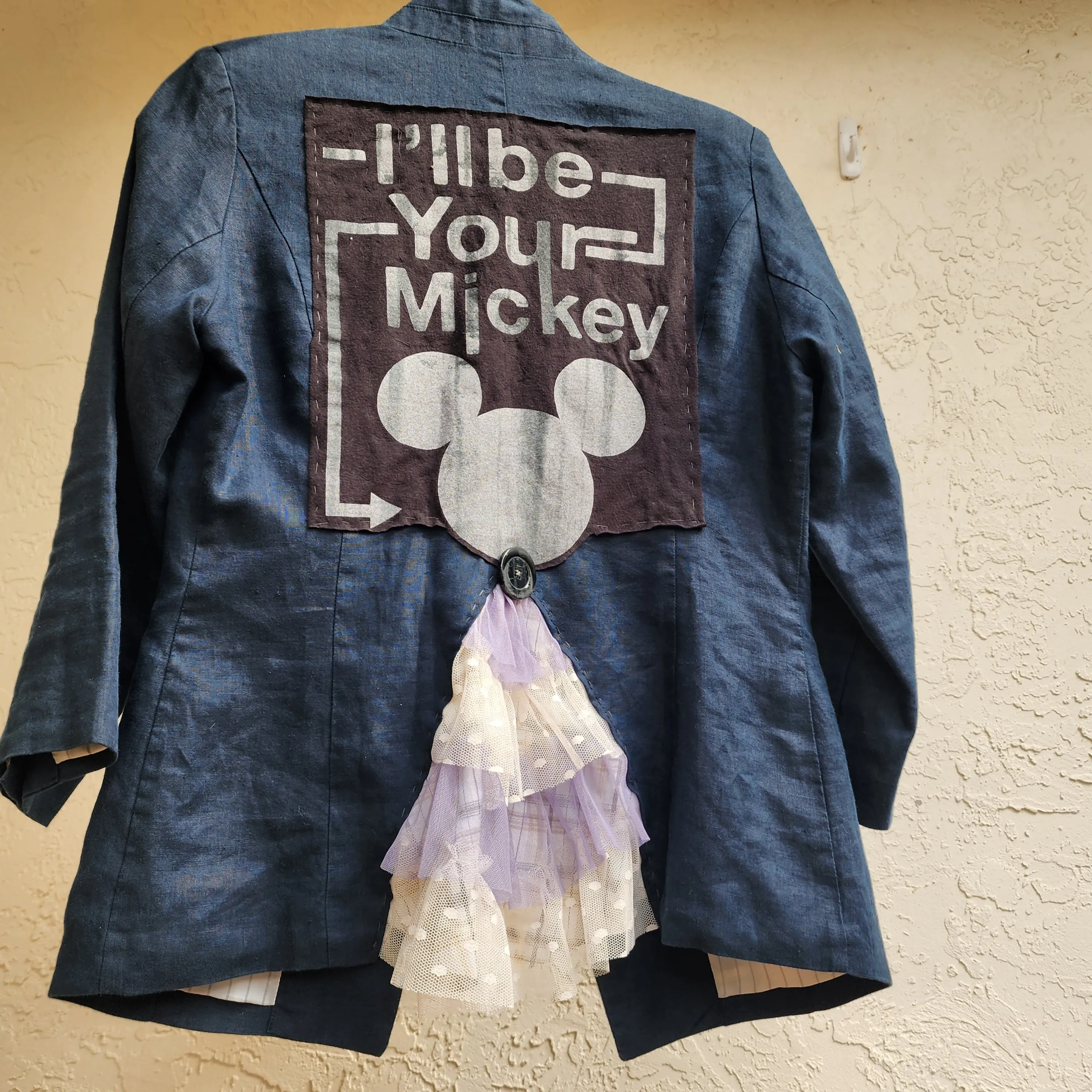 Bluebell Mickey / Designer Jacket Vintage Linen Jacket Up Boho Shabby Chic Jacket Repaired Boro Upcycled Jacket