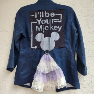 Bluebell Mickey / Designer Jacket Vintage Linen Jacket Up Boho Shabby Chic Jacket Repaired Boro Upcycled Jacket