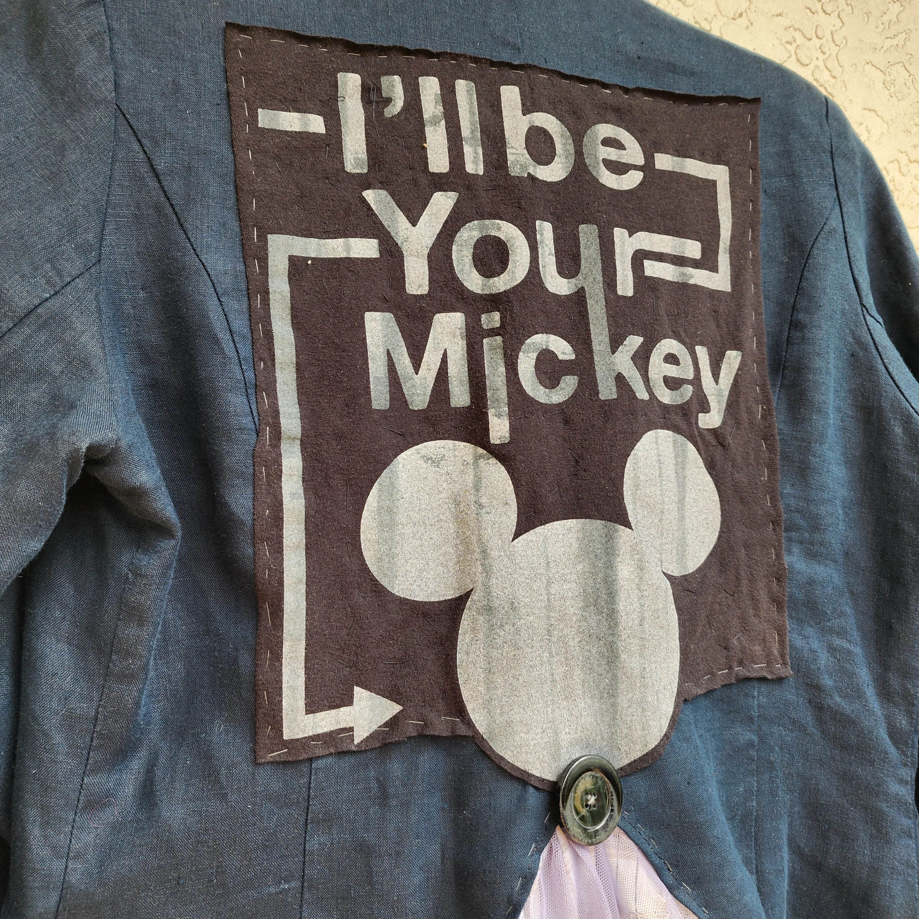 Bluebell Mickey / Designer Jacket Vintage Linen Jacket Up Boho Shabby Chic Jacket Repaired Boro Upcycled Jacket