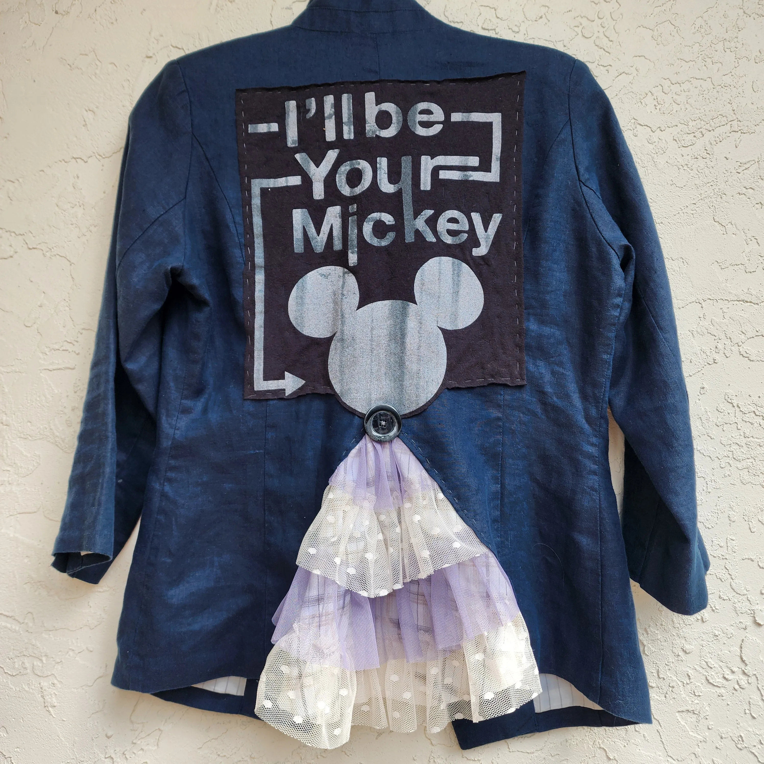 Bluebell Mickey / Designer Jacket Vintage Linen Jacket Up Boho Shabby Chic Jacket Repaired Boro Upcycled Jacket