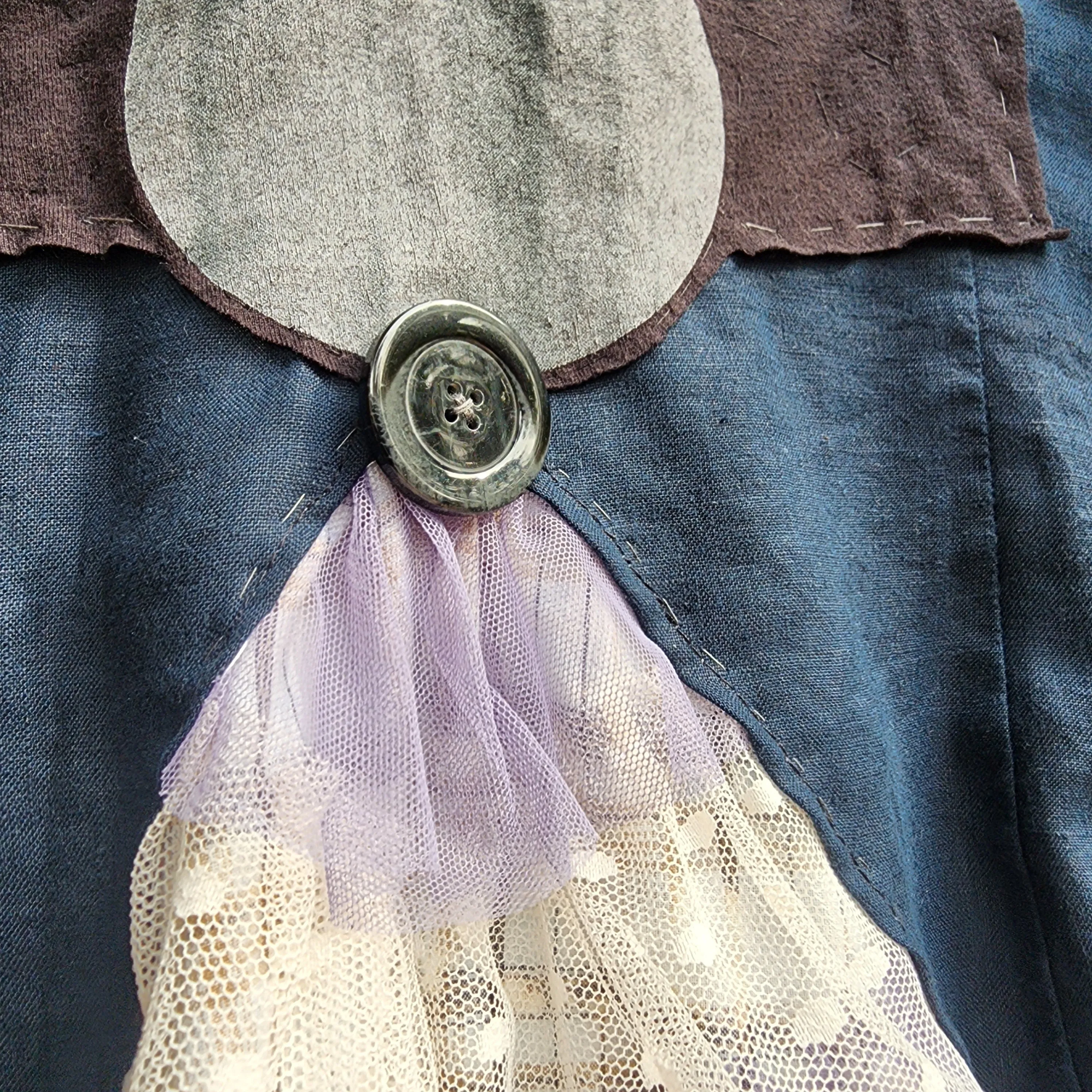 Bluebell Mickey / Designer Jacket Vintage Linen Jacket Up Boho Shabby Chic Jacket Repaired Boro Upcycled Jacket