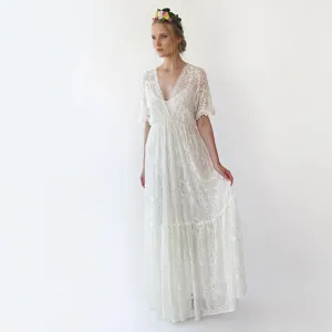 Boho bat sleeves dress #1241
