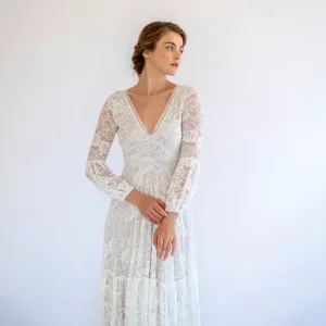 Boho Lace Wedding Dress #1484