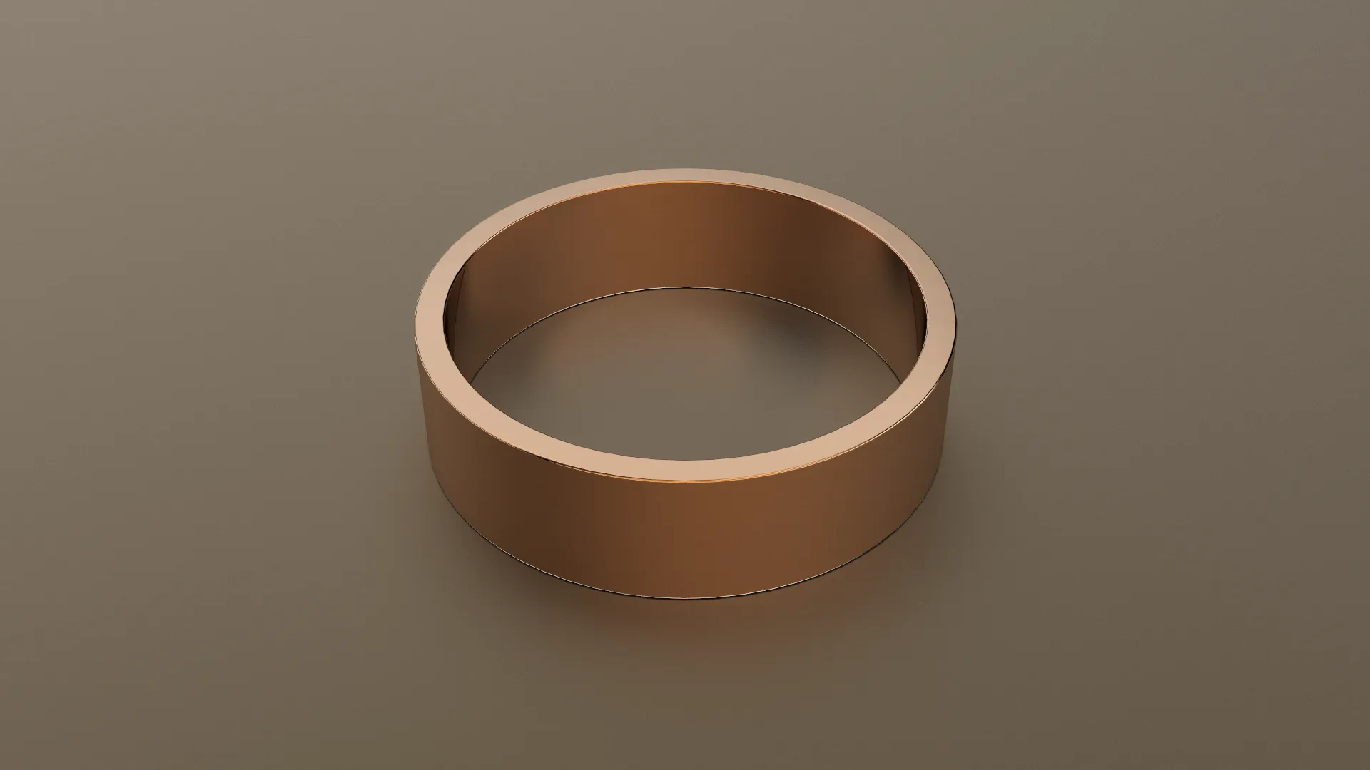 Brushed Rose Gold 6mm Flat Wedding Band