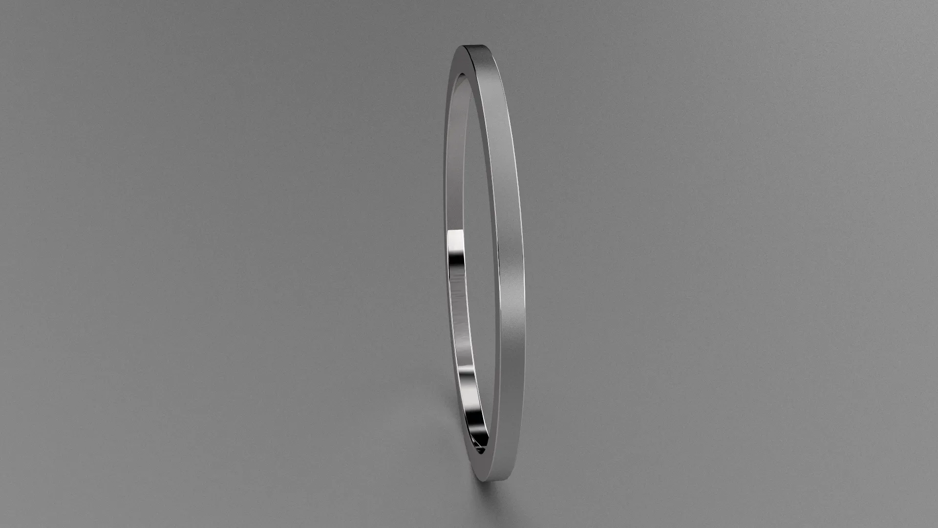 Brushed Sterling Silver 1mm Flat Wedding Band