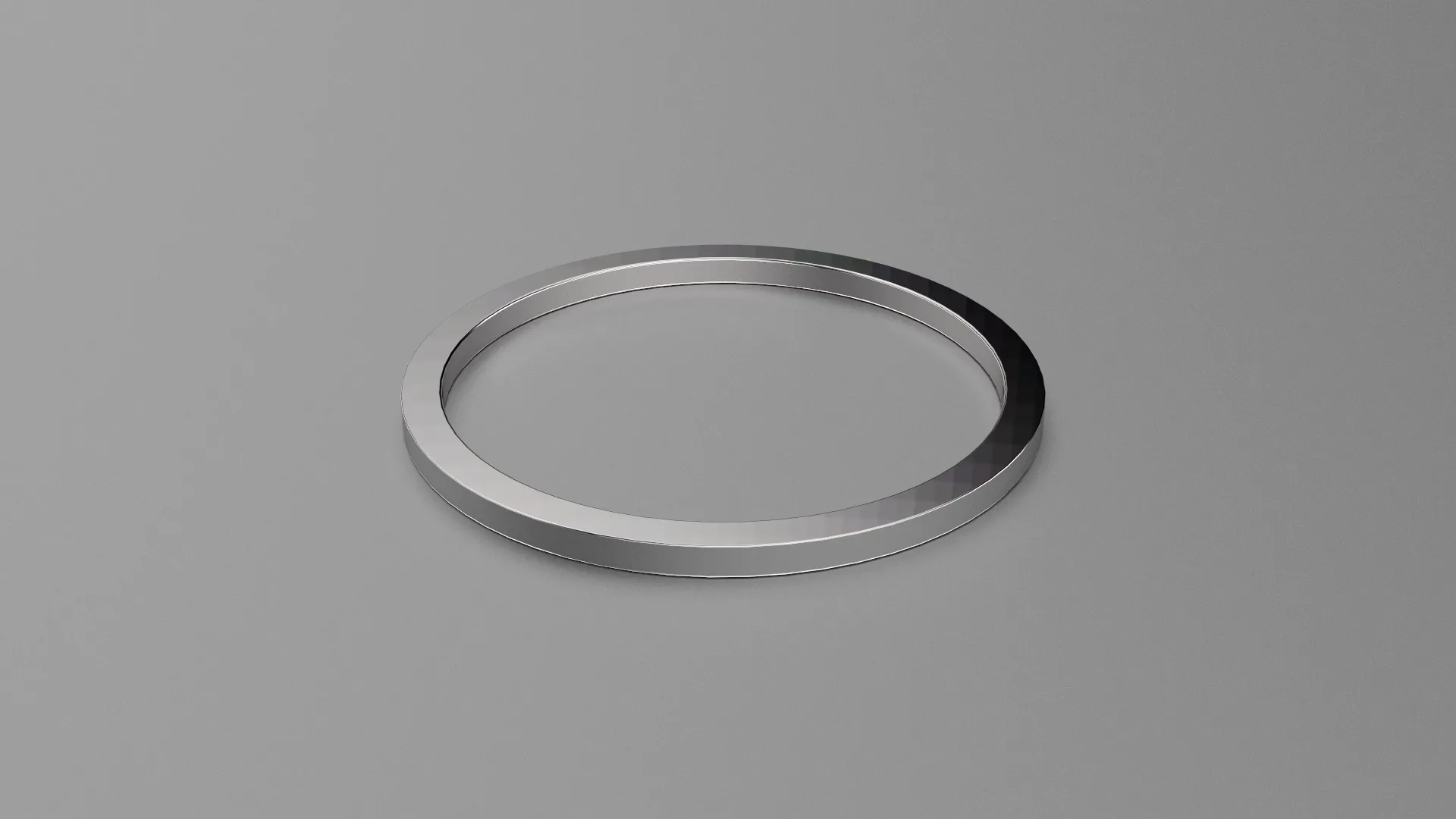 Brushed Sterling Silver 1mm Flat Wedding Band