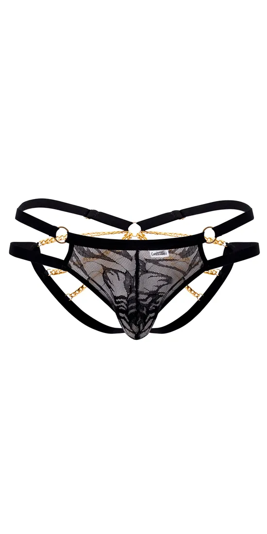 Candyman 99598 Lace And Chain Bikini Black