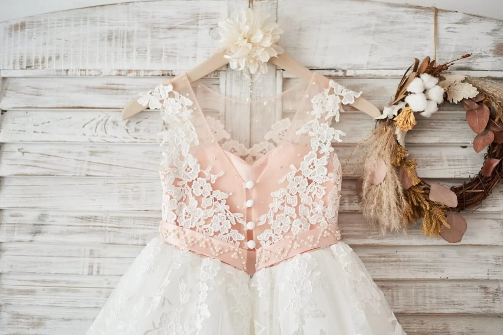 Cap Sleeves Ivory Lace Tulle Hi Low Wedding Party Flower Girl Dress, Beading