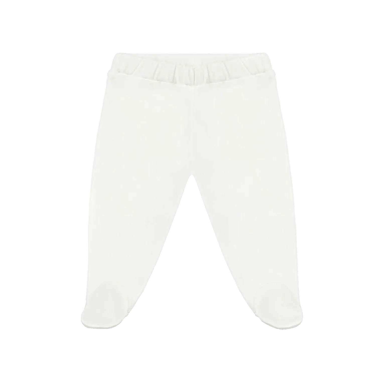 Carla Organic Cotton Footed Baby Leggings (White)
