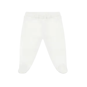 Carla Organic Cotton Footed Baby Leggings (White)