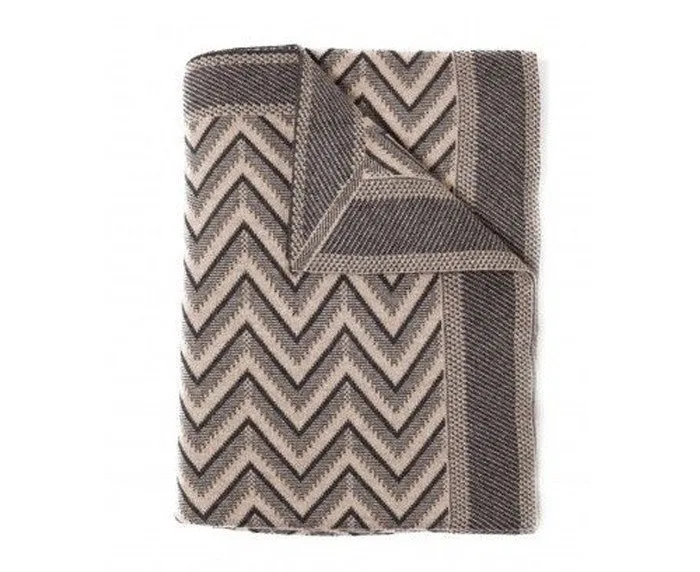 Cashmere Dillon Throw - Anthracite Beige