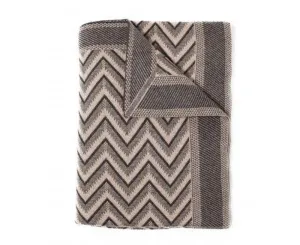 Cashmere Dillon Throw - Anthracite Beige