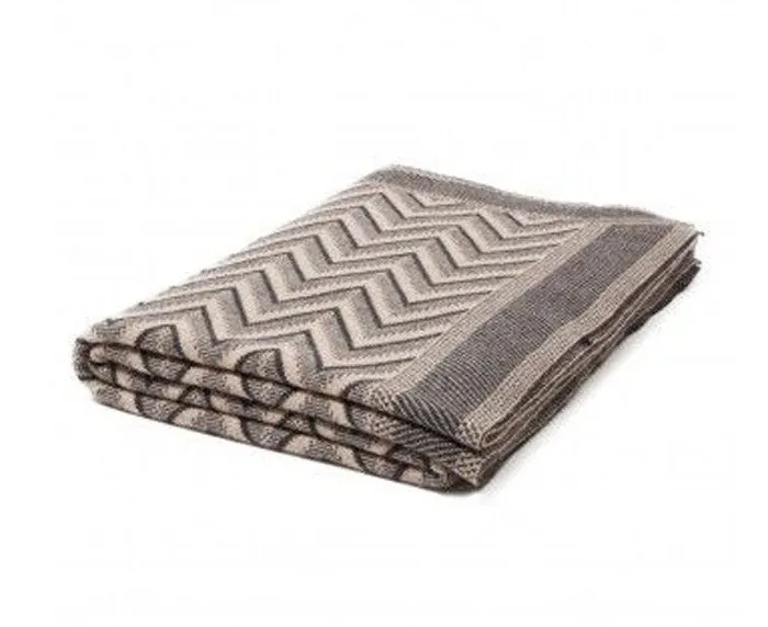 Cashmere Dillon Throw - Anthracite Beige