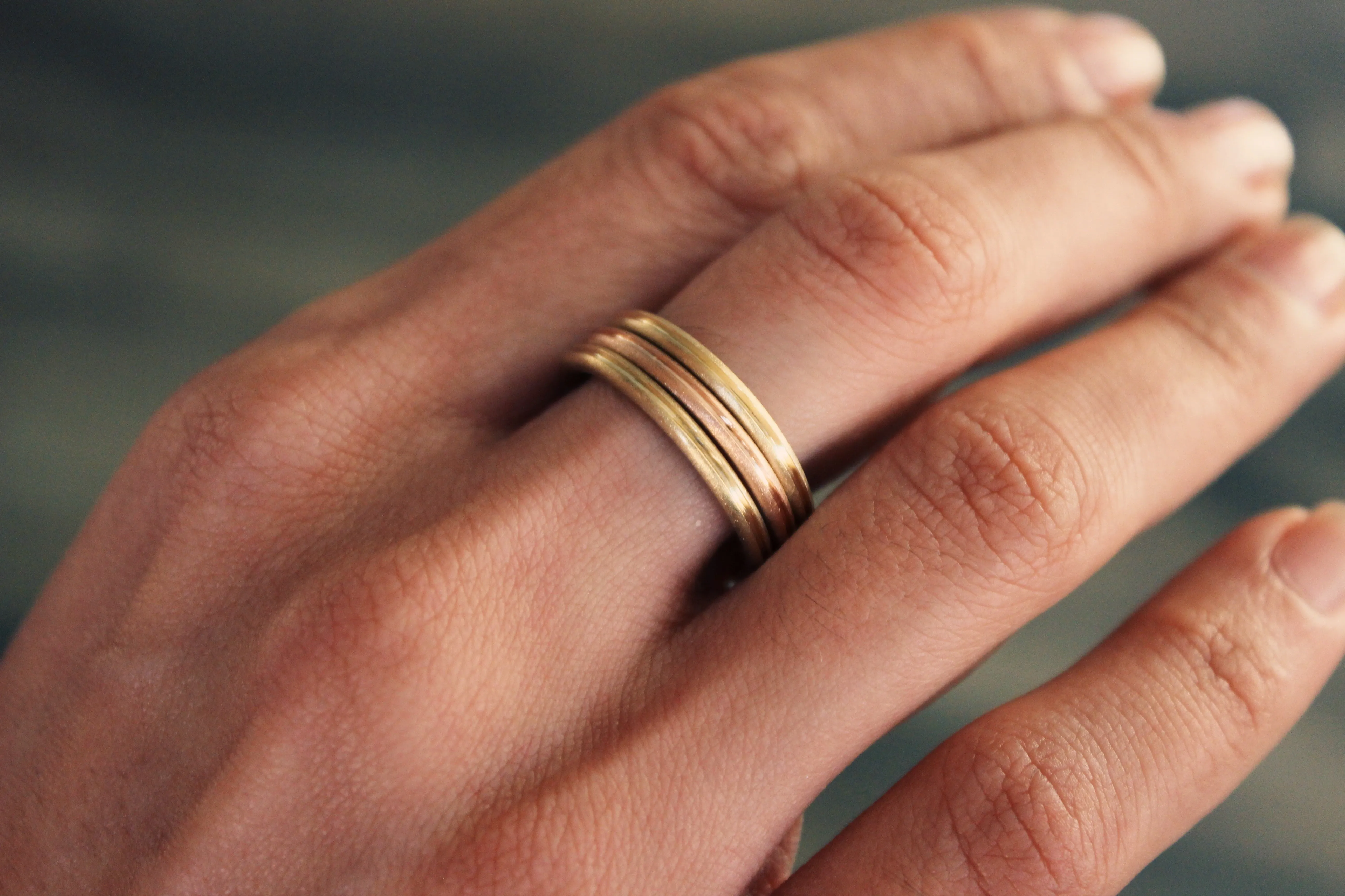 Caught In the Middle Ring - Yellow Gold