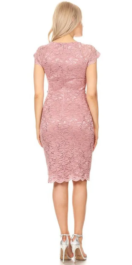 Celavie 6372S Beaded Waist Short Cocktail Dress
