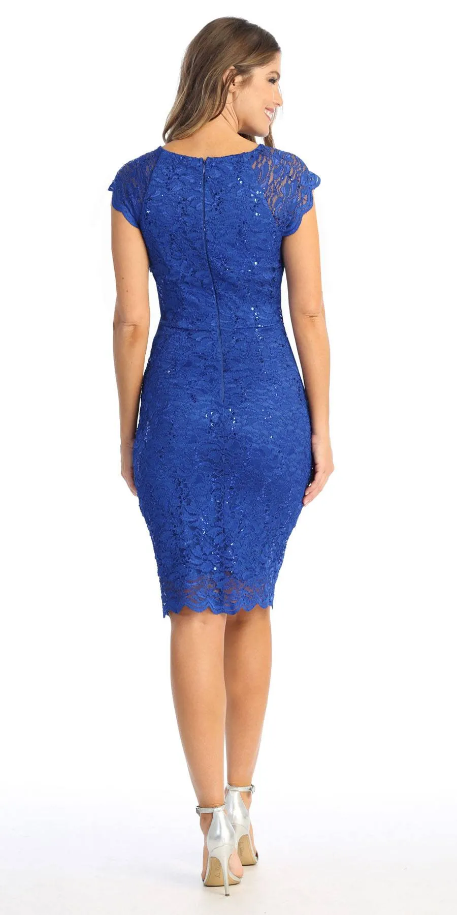 Celavie 6372S Beaded Waist Short Cocktail Dress
