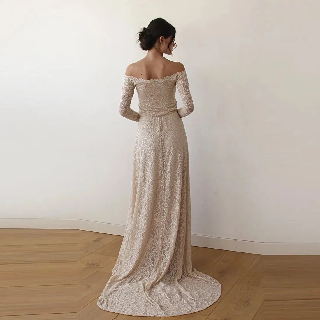 Champagne Dress Train #1148