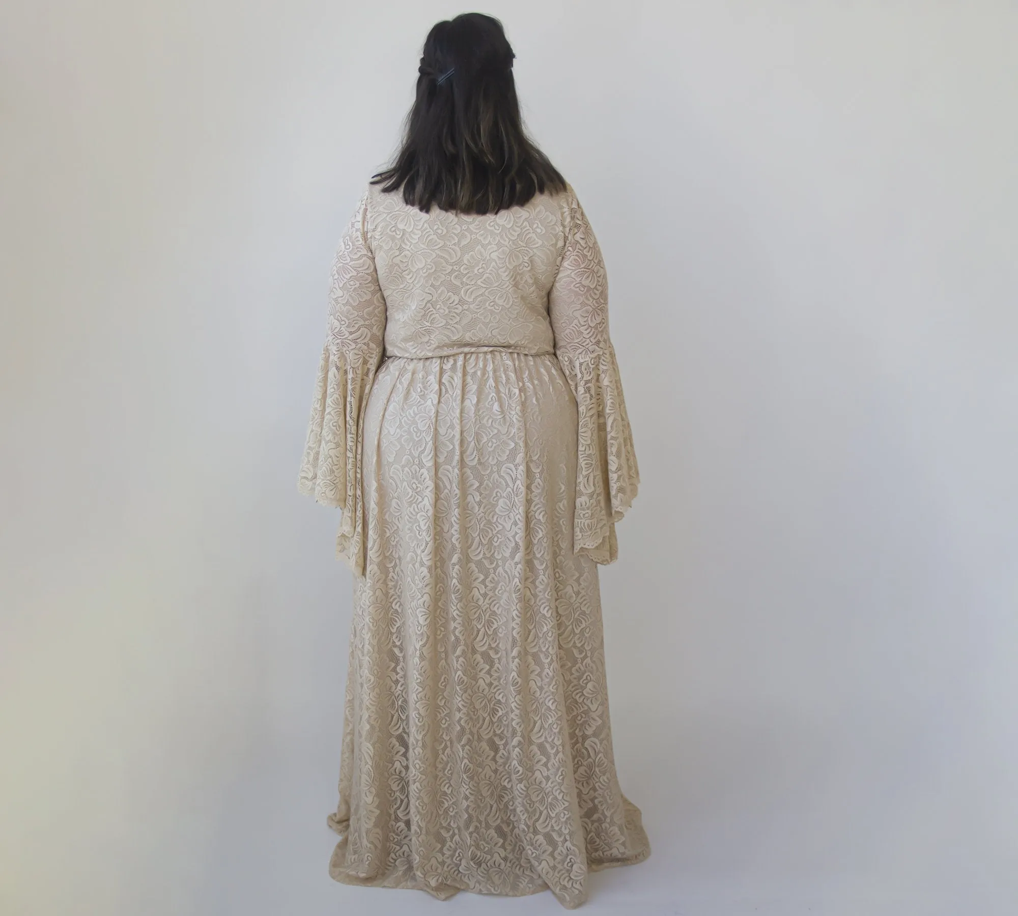 Champagne Lace Dress #1329