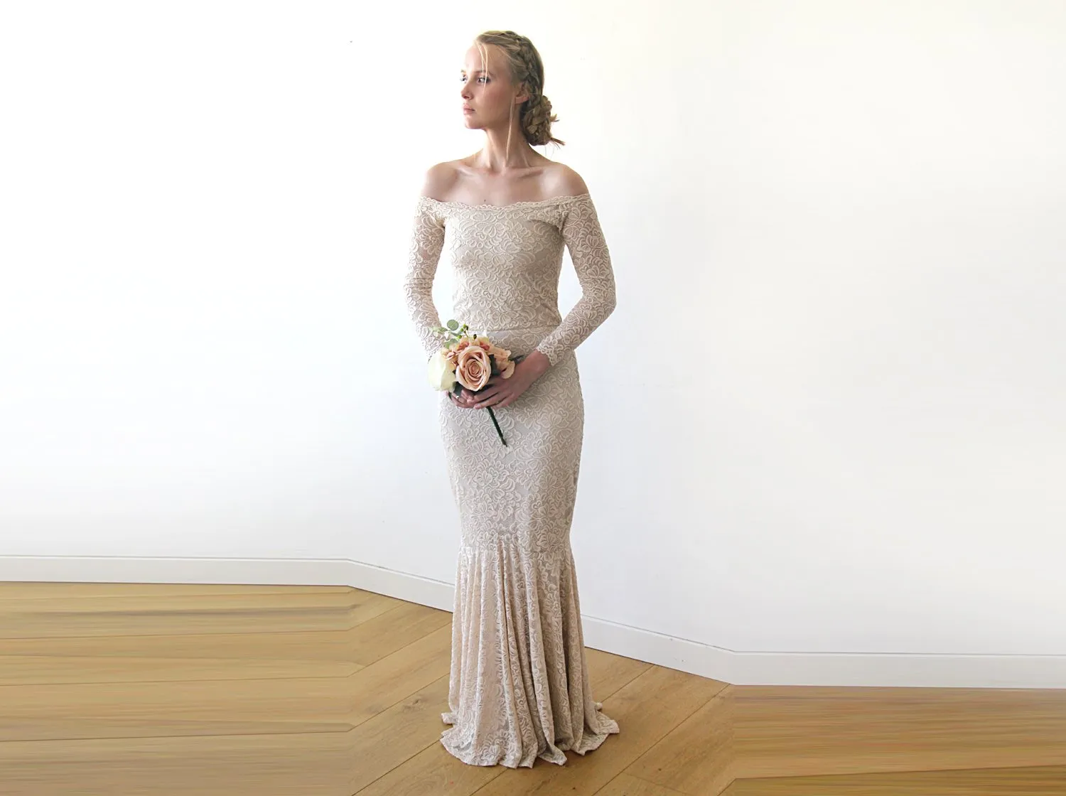 Champagne Mermaid Dress #1214