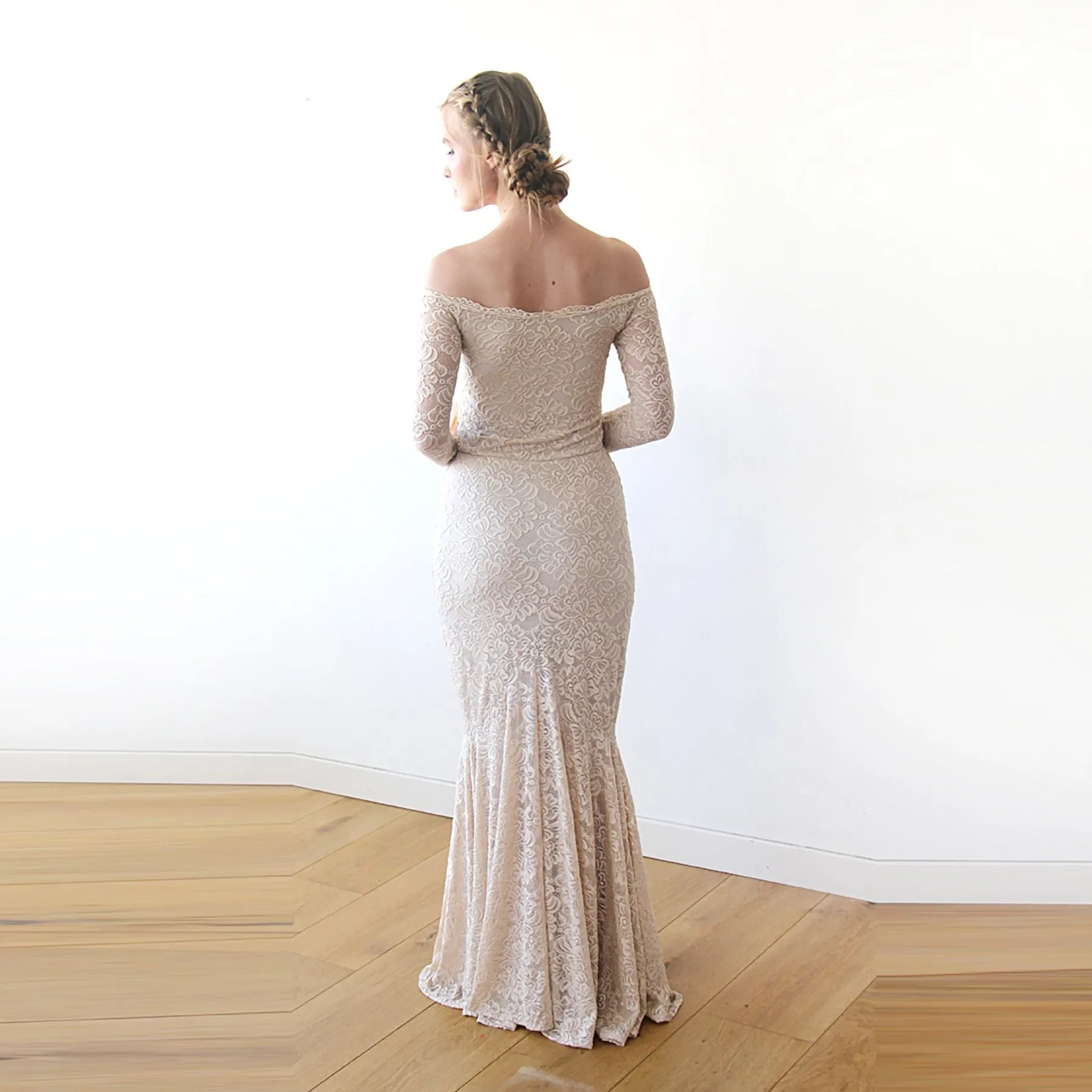 Champagne Mermaid Dress #1214
