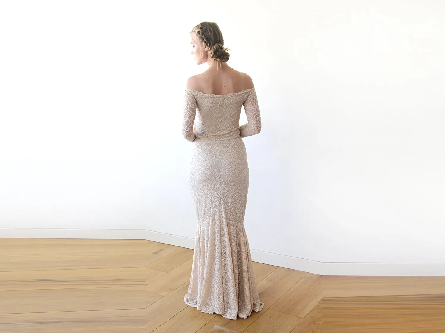Champagne Mermaid Dress #1214