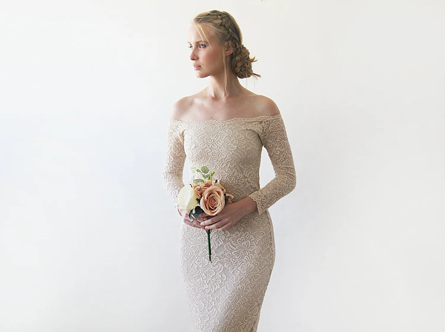 Champagne Mermaid Dress #1214