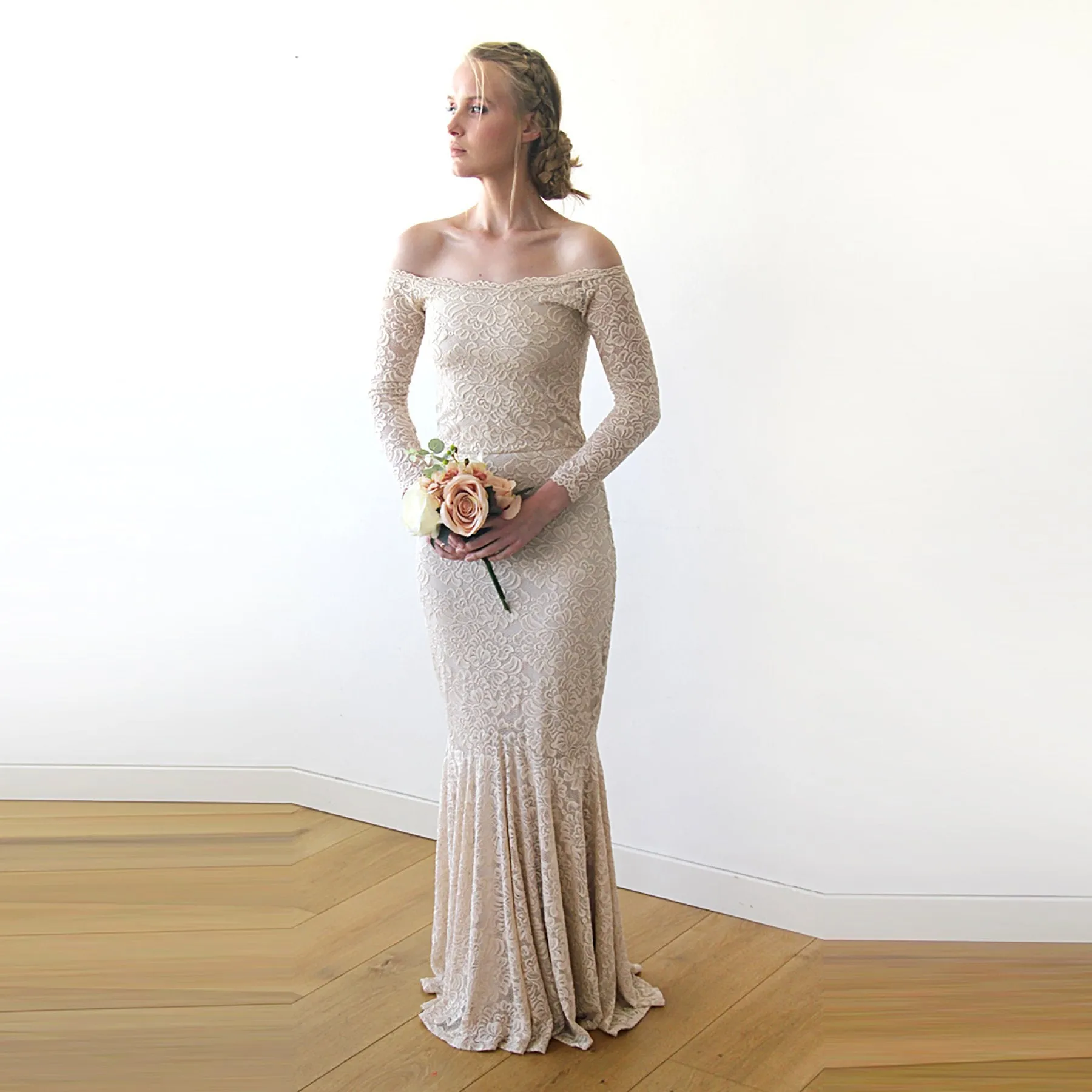 Champagne Mermaid Dress #1214