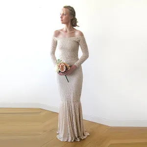 Champagne Mermaid Dress #1214