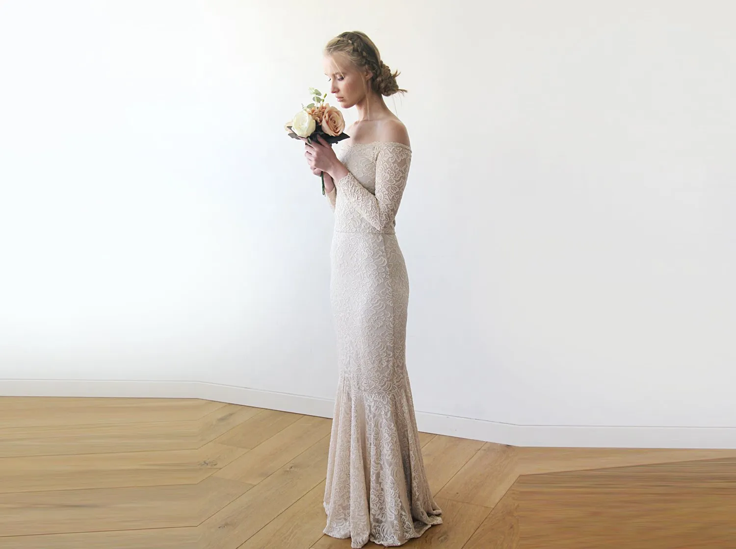 Champagne Mermaid Dress #1214