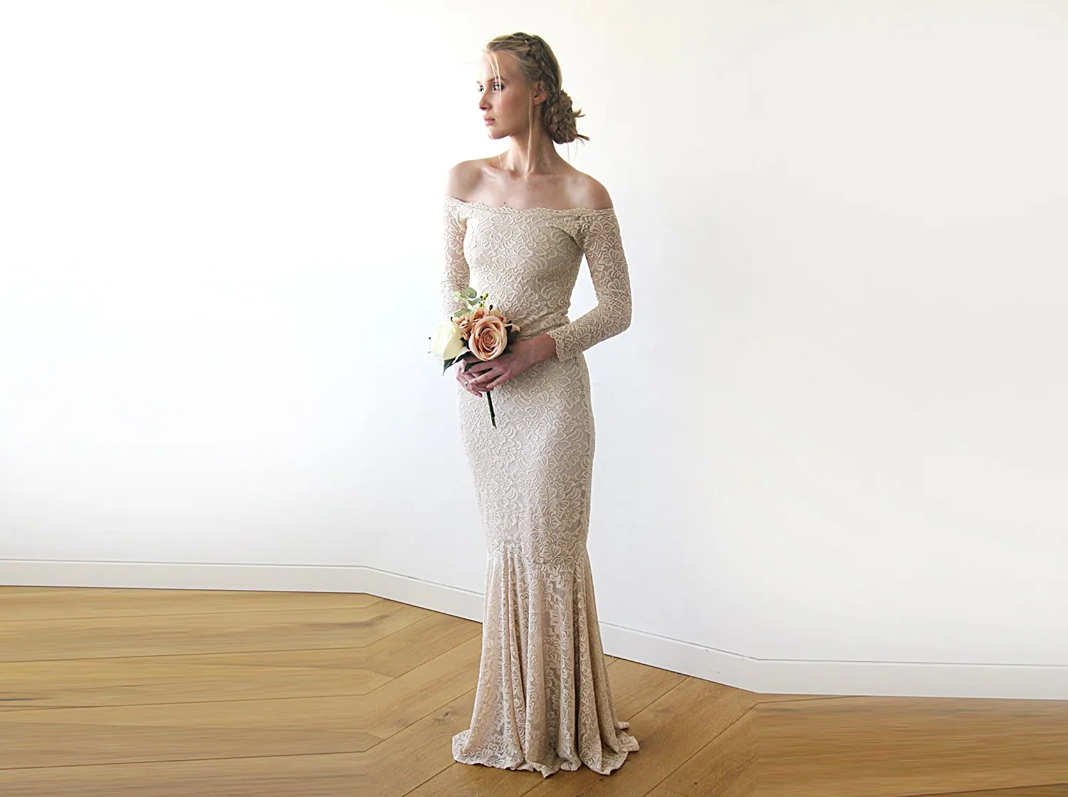 Champagne Mermaid Dress #1214