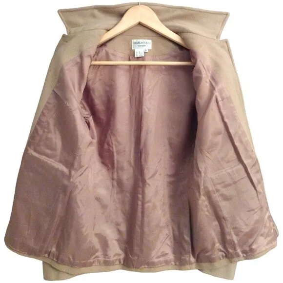 Charles Gray London Wool / Cashmere Blazer Jacket, Size S, Tan NWOT