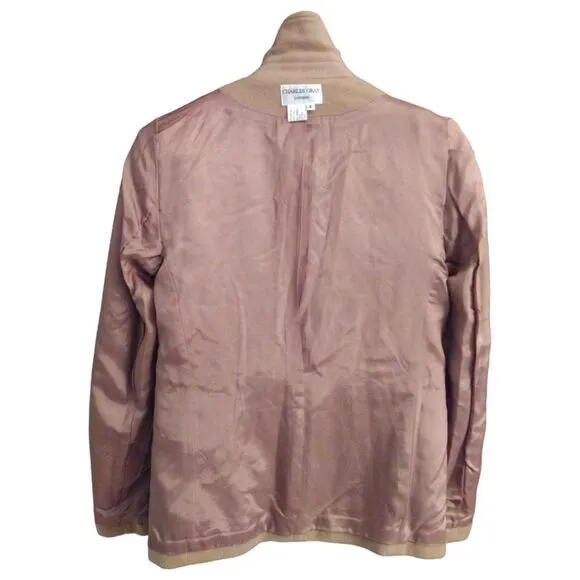 Charles Gray London Wool / Cashmere Blazer Jacket, Size S, Tan NWOT