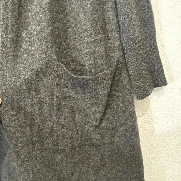 Charter Club Luxury Cashmere Long Gray Open Cardigan size XS