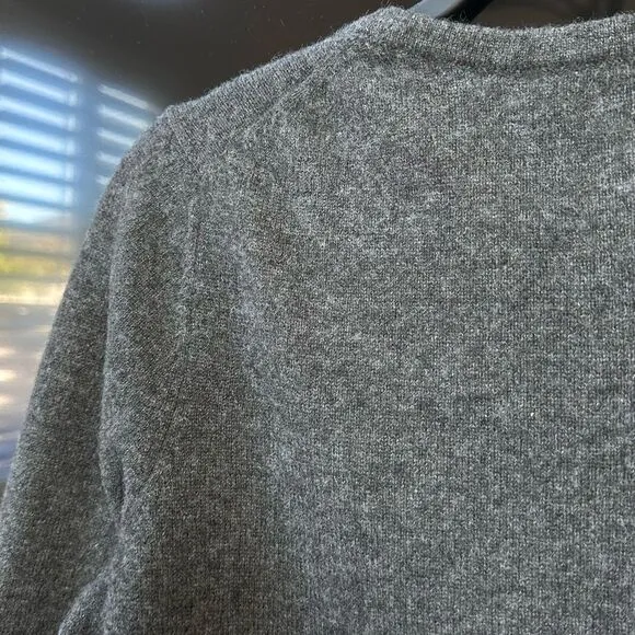 Charter Club Luxury 100% Cashmere Sweater Crew Neck Pullover Charcoal Grey