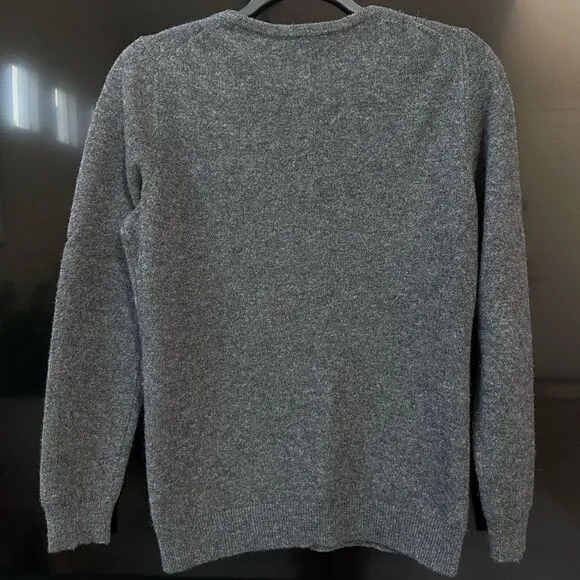 Charter Club Luxury 100% Cashmere Sweater Crew Neck Pullover Charcoal Grey