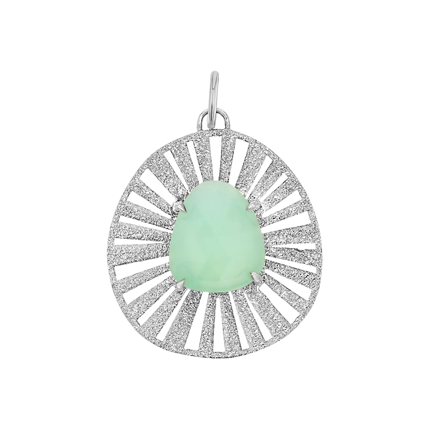 Chrysoprase Medallion Charm