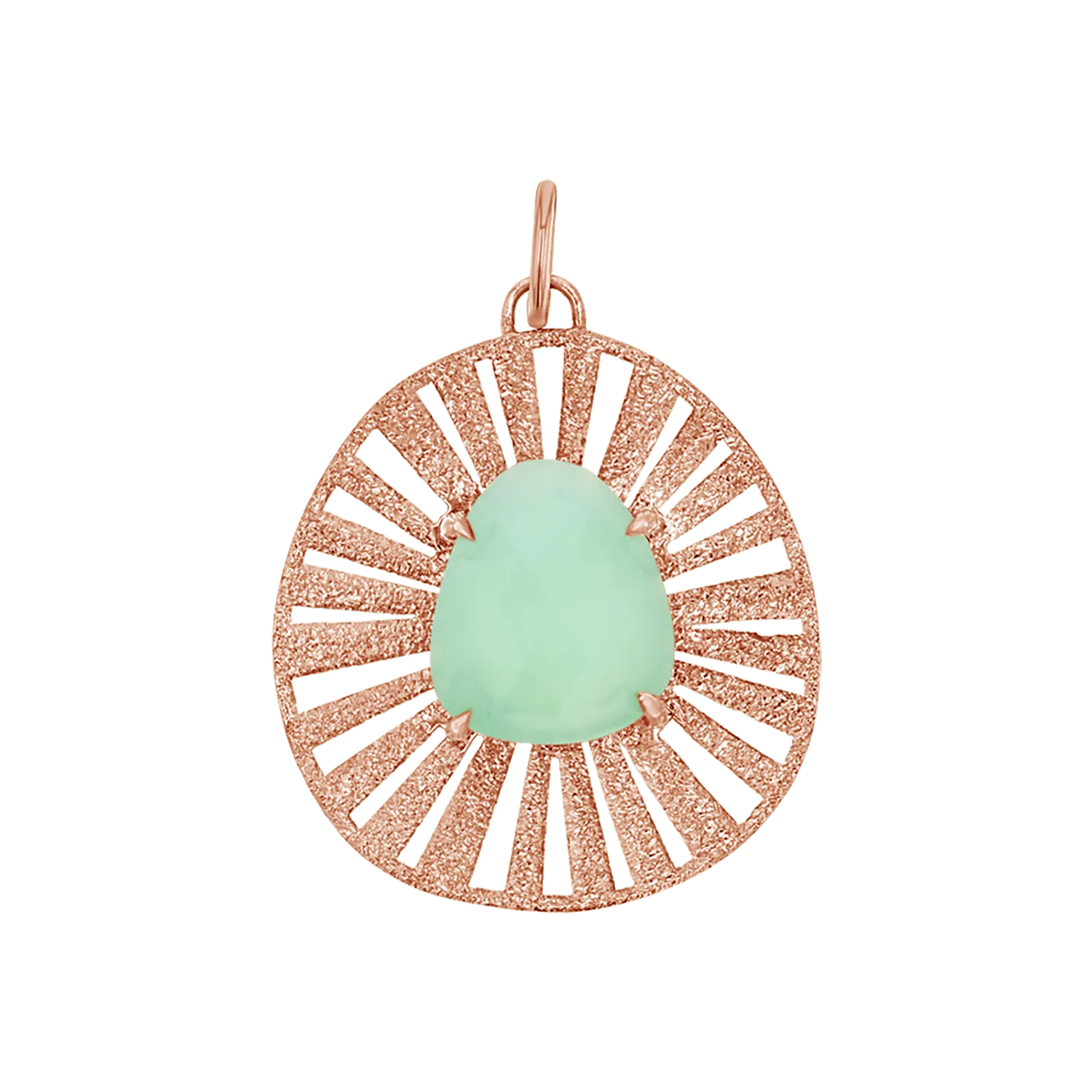 Chrysoprase Medallion Charm