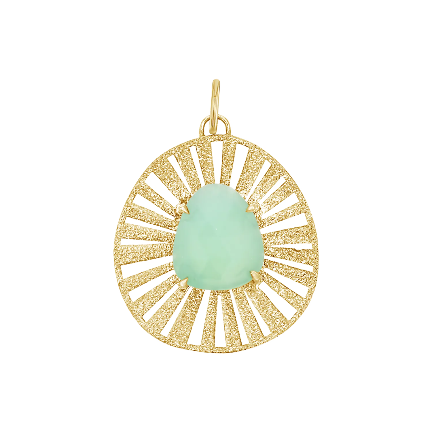 Chrysoprase Medallion Charm