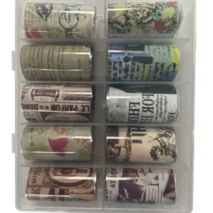 CLAW CULTURE NAIL FOIL 10 PIECE - NEWSPAPER