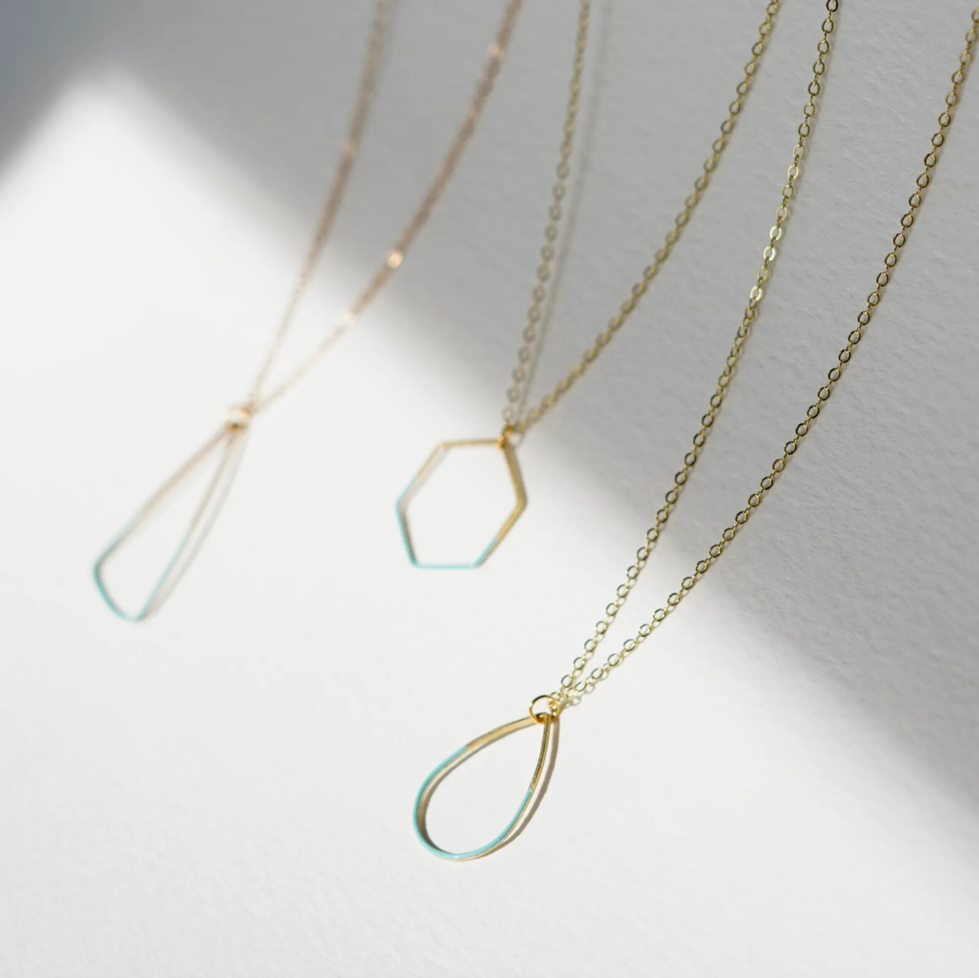Copper Bee Teardrop Turquoise & Brass Necklace