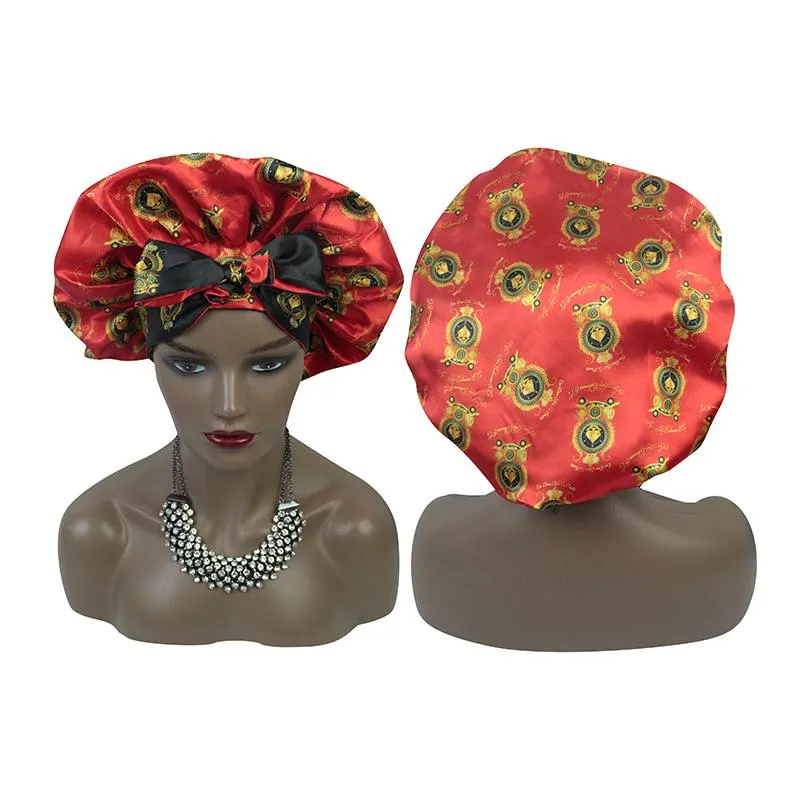 Coquette Reversible Double Layer Premium Silk Bonnet With Wide Silk Band & Tie Edge Adjustable Straps