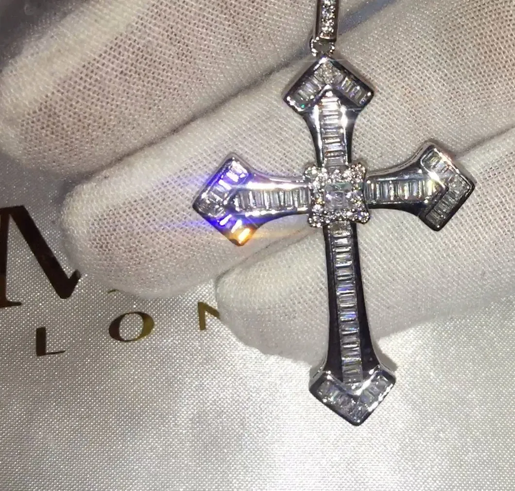 Cross Necklace | Cross Necklace Women | Cross Necklace for Men | Iced Out Chain | Cross Chains | Cross Pendant | Diamond Cross Chain | Chain