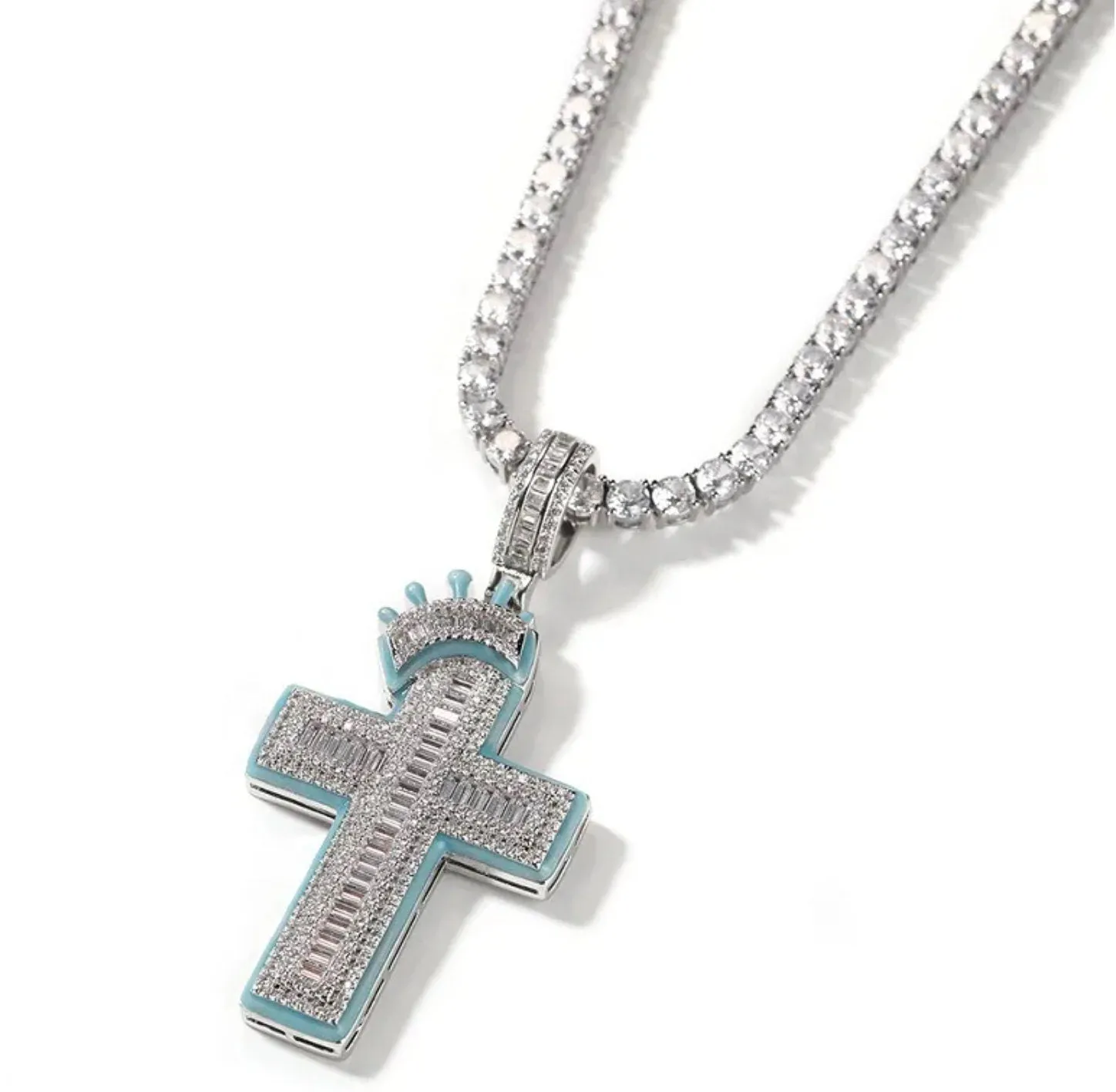 Cross Necklace | Cross Necklace Women | Cross Necklace for Men | Iced Out Chain | Cross Chains | Cross Pendant | Diamond Cross Chain | Chain