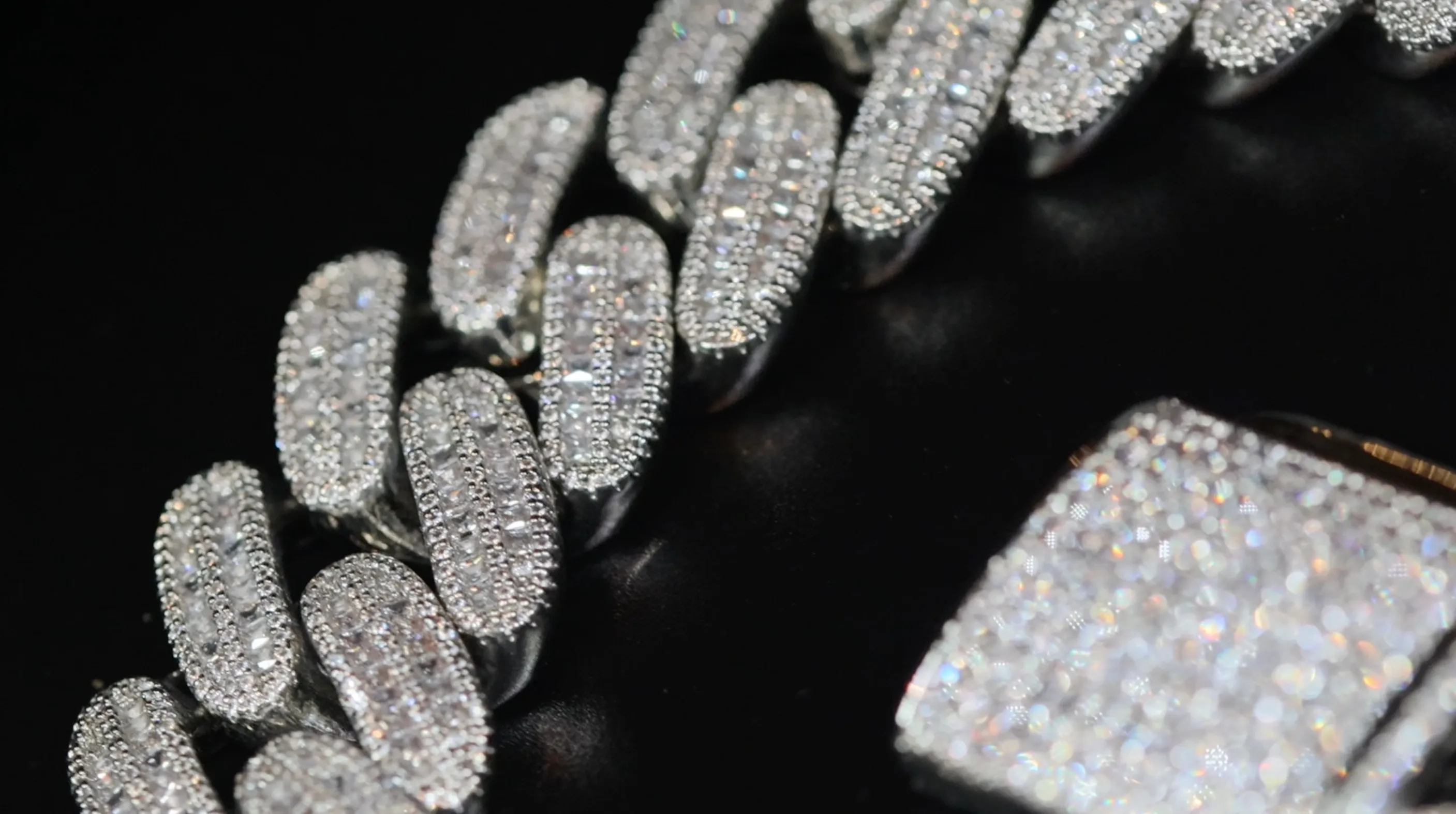Cuban Link Chain | Iced Out Chain | Iced Out NecklaceBaguette Necklace | Hip Hop Chain