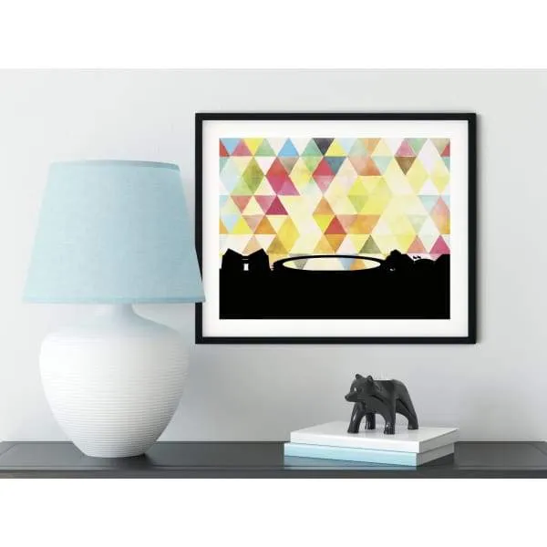 Cupertino, California geometric skyline