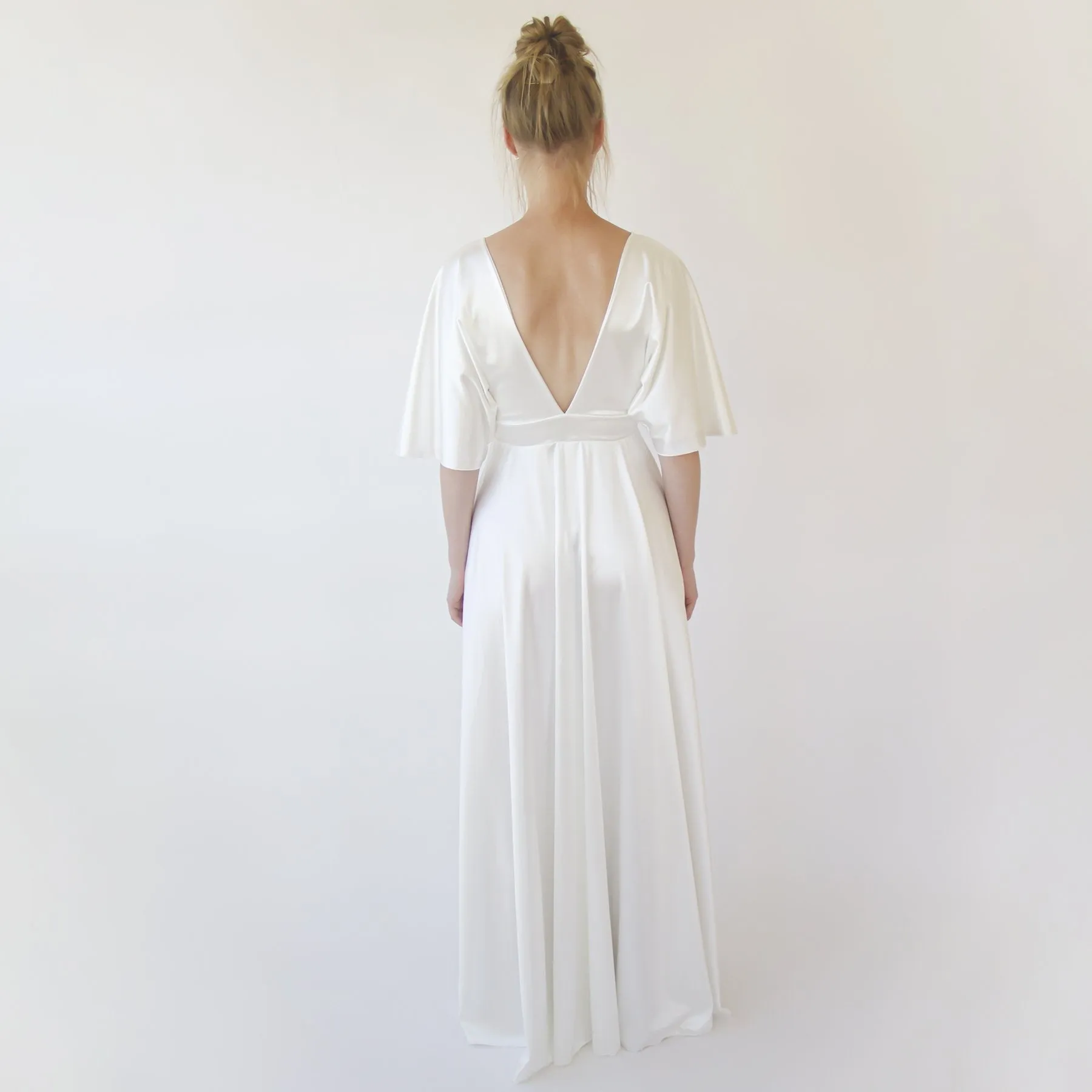 Curvy Bat Sleeves Dress #1350