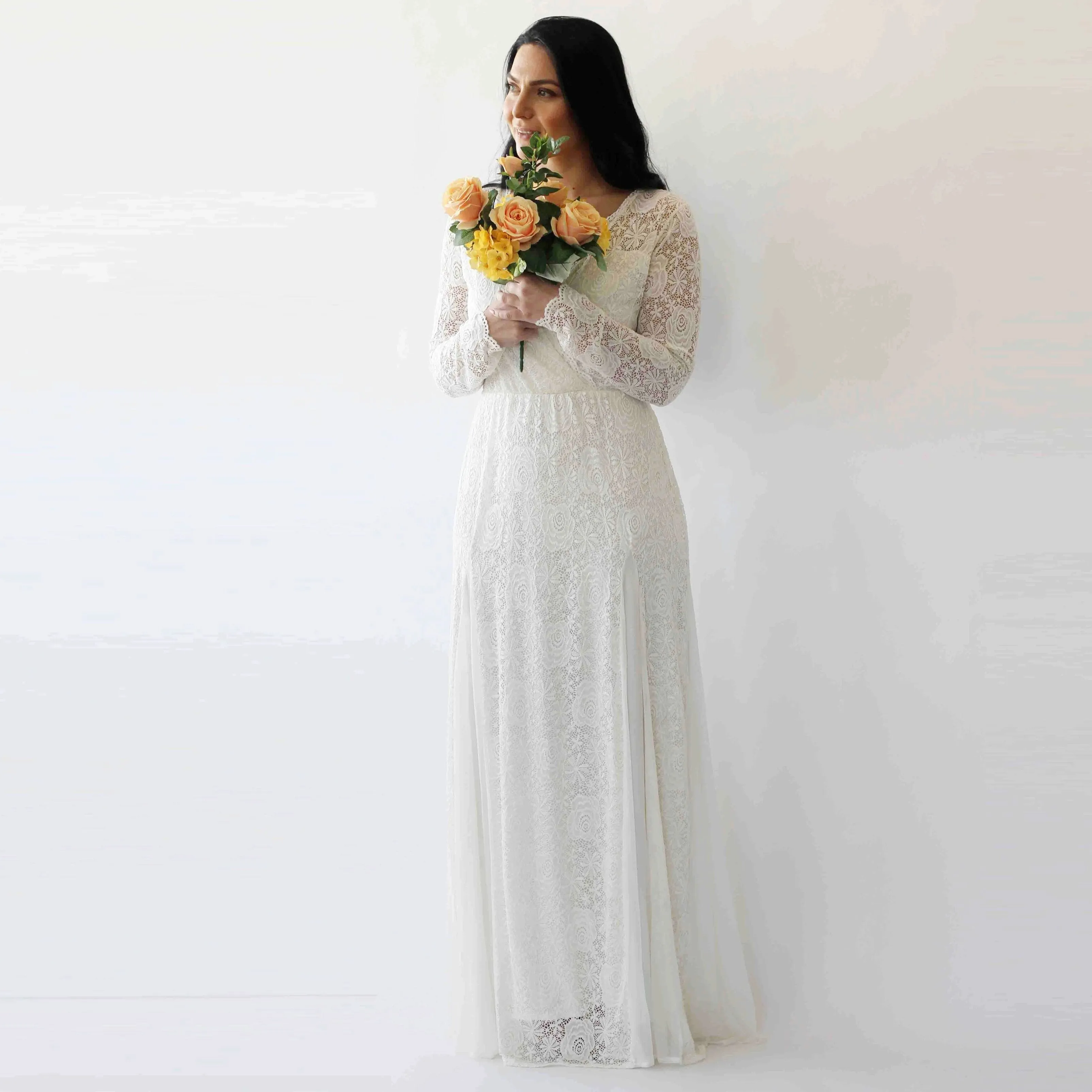 Curvy Long Sleeves dress #1239