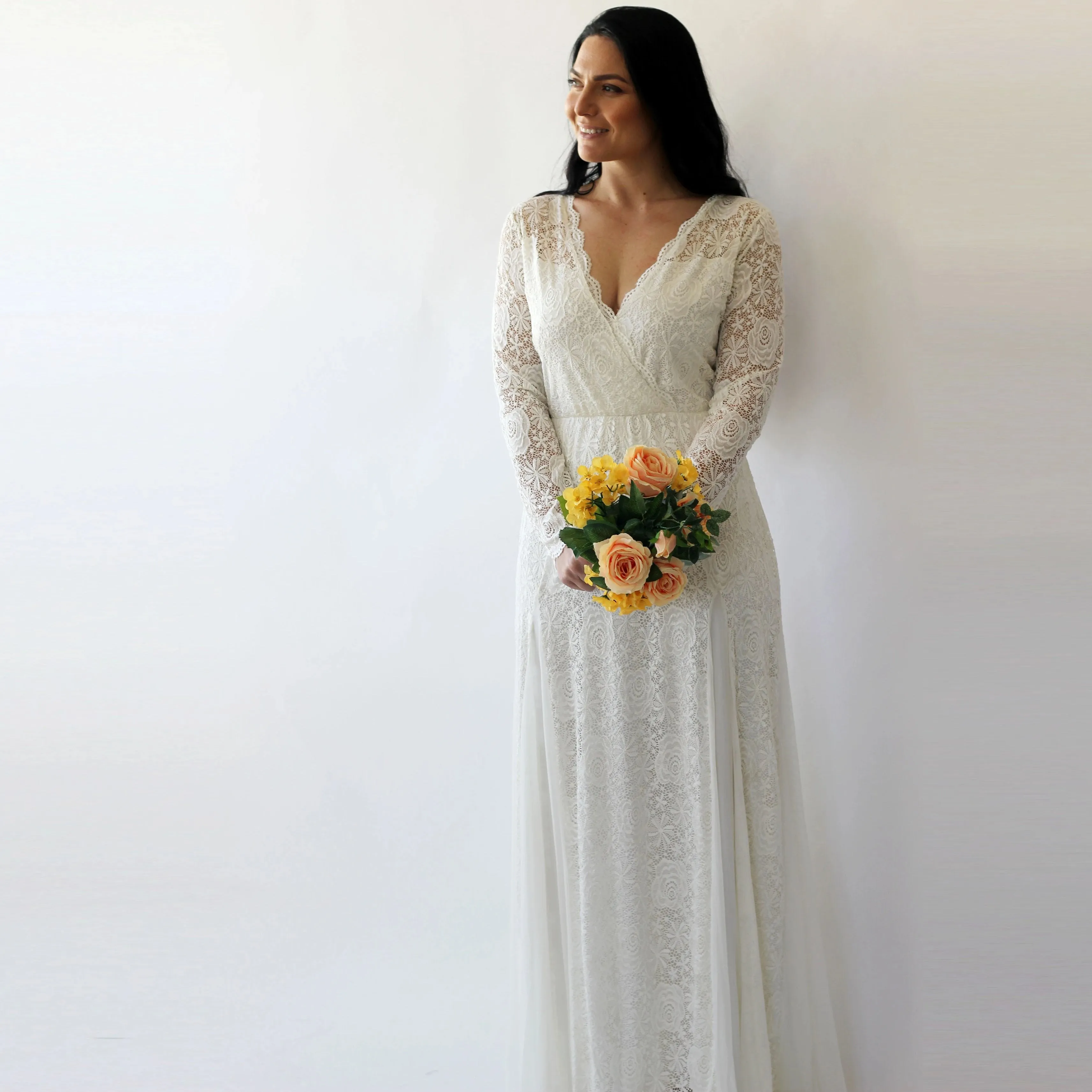 Curvy Long Sleeves dress #1239