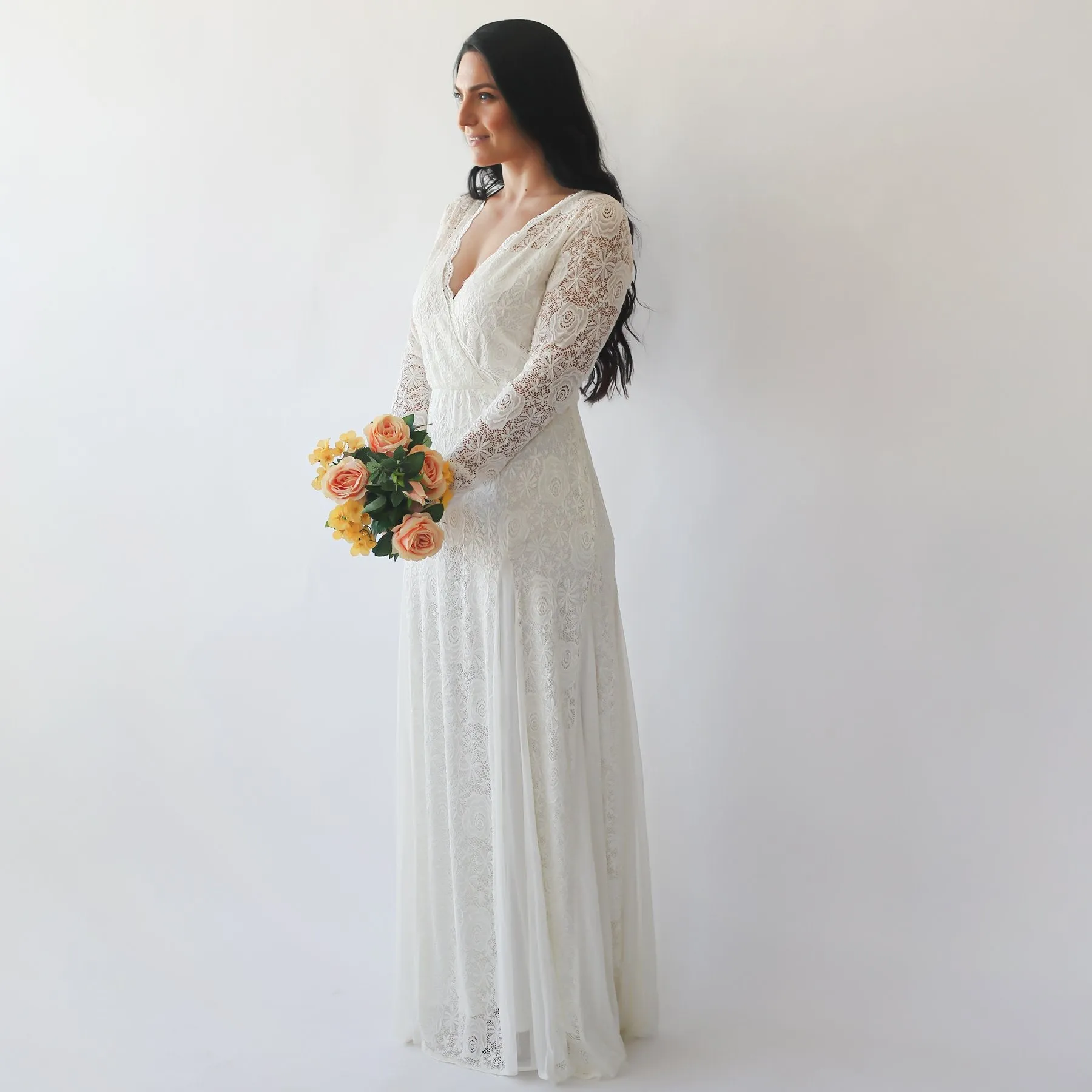 Curvy Long Sleeves dress #1239